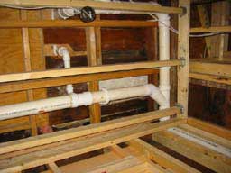 Pipes and joists