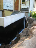 waterproofed foundation