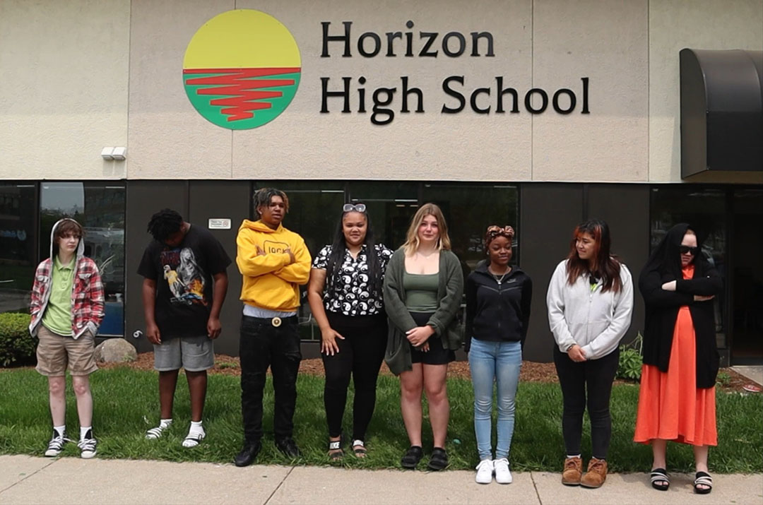 Horizon High School class of 2023 and participants in the photography lessons Tom Garver and Brian Kelley taught during the 2022-23 school year. "Horizon Revealed" shares those students' photographs. "Horizon Revealed" will be shown at the 53704 Frame by Frame Film Festival on November 4, 2023, at the Barrymore Theatre in Madison, Wisconsin.