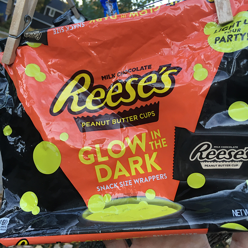 Reese's candy "Glow in the Dark" bag