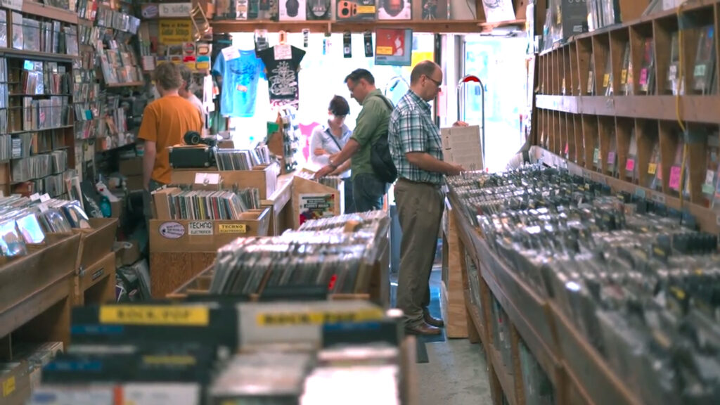 Interior of B-Side Record's old location at 514 State Street in Madison before moving to 436 State in 2022. The film "Keep Spinning: A B-Side Story" explores the music store's history, community and responses to technology. The 15-minute documentary by MItch Deitz will be shown at the 53707 Frame by Frame Film Festival on Nov. 4, 2023, at the Barrymore Theatre in Madison in the set starting at 3:30 p.m.