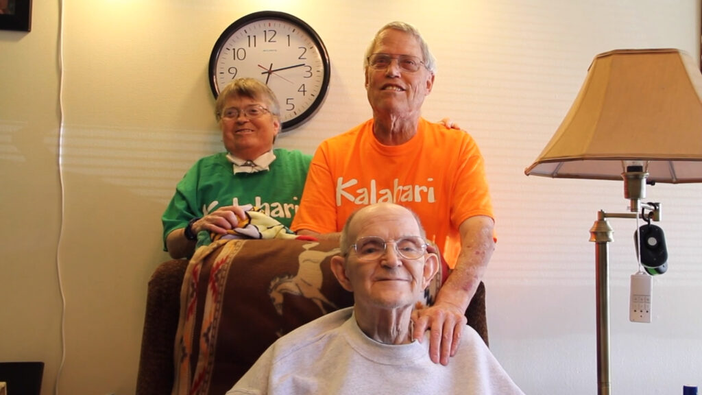 Standing: Rosie Keller, left, and Lorin Larson with Mike Rowin (seated). "Mike, Rosie & Lorin" shares the story of these three roommates supported by Options in Community Living. Jess Haven is the filmmaker. The 12-minute piece will be shown Nov. 4, 2023, at the 53704 Frame by Frame Film Festival at the Barrymore Theatre