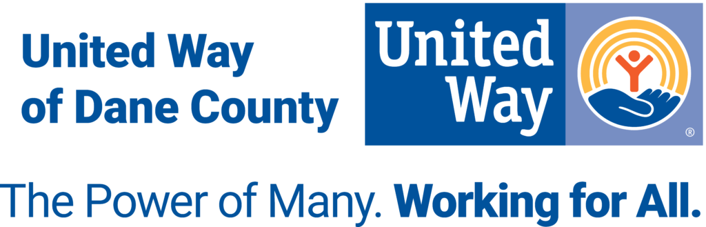 United Way of Dane County logo and tagline that says The Power of Many. Working for All.